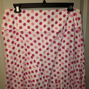 Pink polka-dot skirt